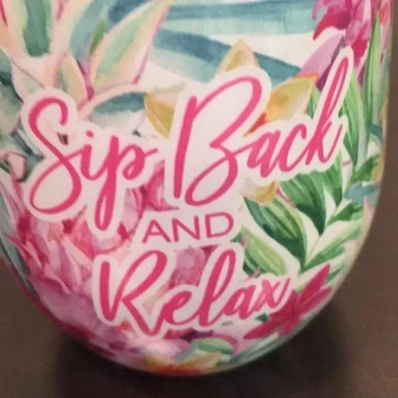 Tropical Wine Tumbler  - 12oz - Picture 2 of 4
